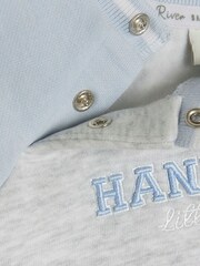River Island Grey Baby Boys Colour Blocked Sweat Set - Image 3 of 4