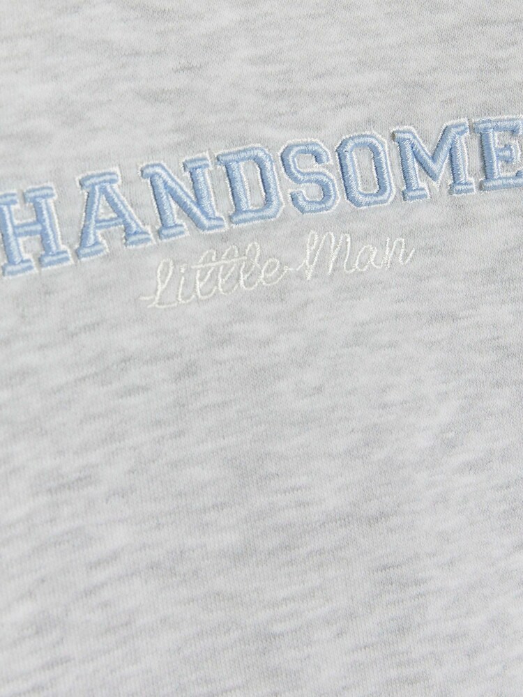 River Island Grey Baby Boys Colour Blocked Sweat Set - Image 4 of 4