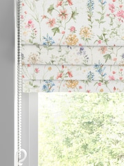 Laura Ashley Coral Pink Wild Meadow Made to Measure 100% Cotton Roman Blinds - Image 2 of 6