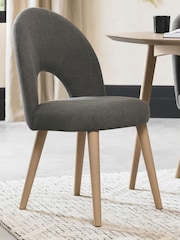 Bentley Designs Grey Dansk Upholstered Dining Chairs - Image 1 of 3