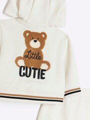 River Island Cream Unisex Bear Hoody and Jogger Set - Image 5 of 5
