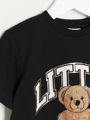 River Island Black Mini Girls Peplum Rib T-Shirt - Image 4 of 5