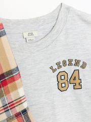 River Island Brown Boys Check Overshirt Set - Image 3 of 4