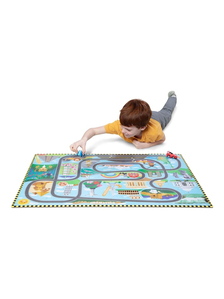 Melissa & Doug Race Track Floor Puzzle Play Set - Image 1 of 1