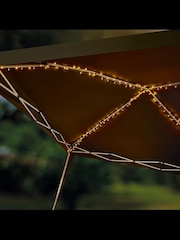 Premier Decorations Ltd Garden 160 LED Solar Gazebo 2.1m Lights - Image 1 of 3
