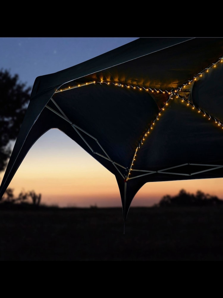 Premier Decorations Ltd Garden 160 LED Solar Gazebo 2.1m Lights - Image 2 of 3
