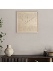 Widdop White Woven Thread Wall Art Clock - Image 1 of 3