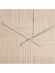 Widdop White Woven Thread Wall Art Clock - Image 2 of 3