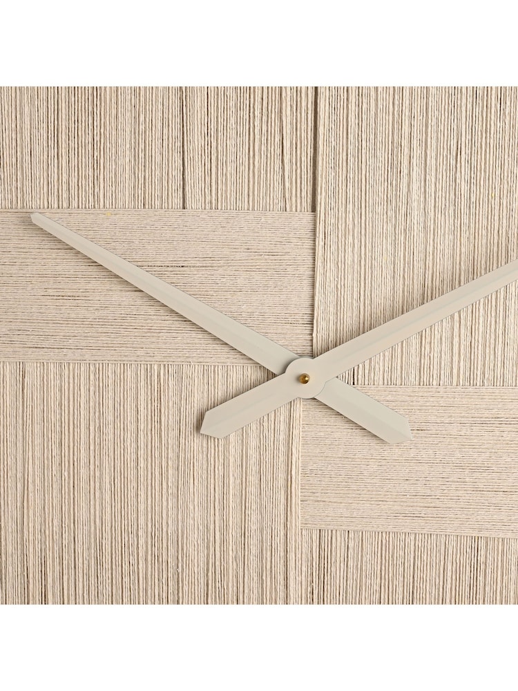 Widdop White Woven Thread Wall Art Clock - Image 2 of 3 Widdop White Woven Thread Wall Art Clock - Image 2 of 3