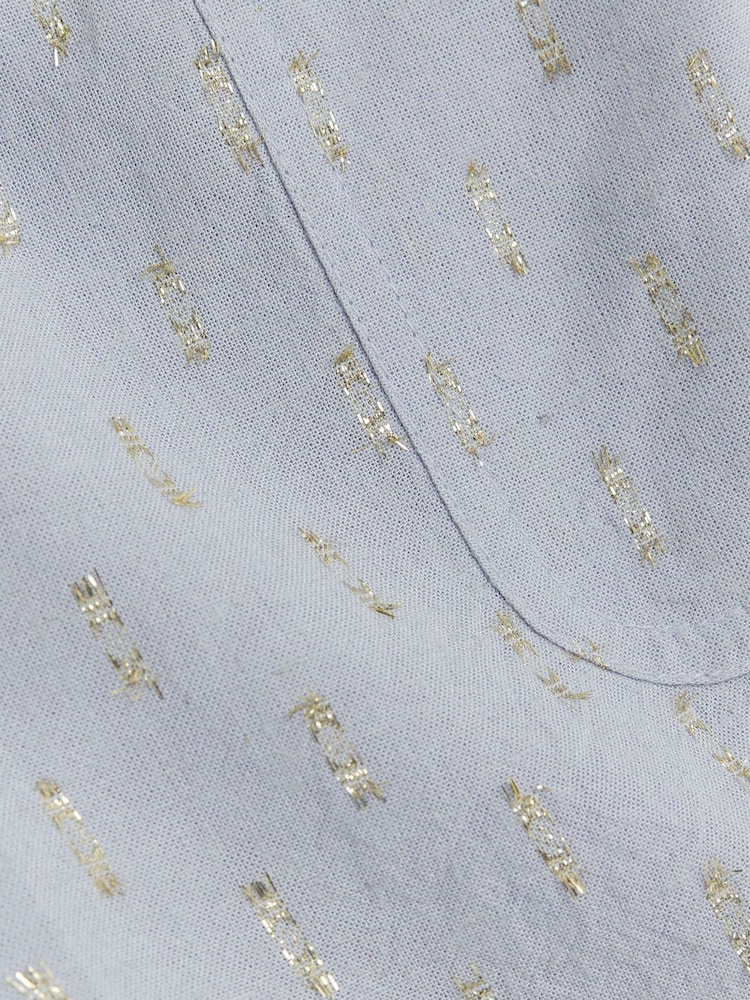 River Island Blue Girls Tie Front Linen 100% Cotton Set - Image 4 of 4