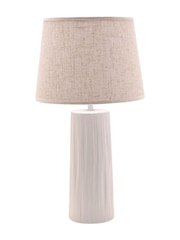 Widdop White Ceramic Table Lamp - Image 1 of 2