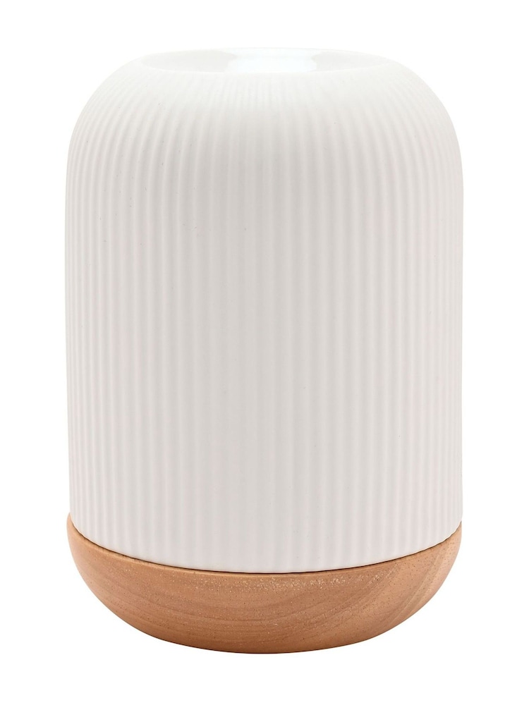 Widdop White Striped Aroma Lamp - Image 2 of 6 Widdop White Striped Aroma Lamp - Image 2 of 6