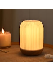 Widdop White Striped Aroma Lamp - Image 3 of 6