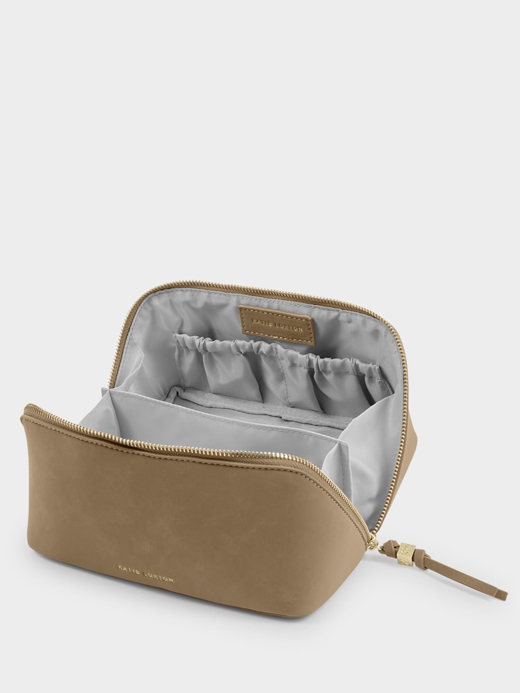 Katie Loxton Beige Soho Medium Make Up / Wash Bag - Image 2 of 4 Katie Loxton Beige Soho Medium Make Up / Wash Bag - Image 2 of 4