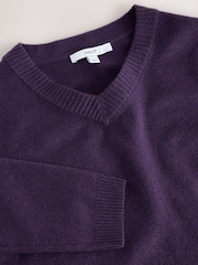 Violet - Pull super doux à Manches longues à Col V - Image 3 de 4
