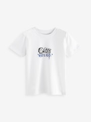 White Game Over Graffiti 100% Cotton Short Sleeve Graphic T-Shirt (3-16yrs) - Image 1 of 3