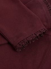 Burgundy Red Lace Trim Leggings (3mths-7yrs) - Image 4 of 4