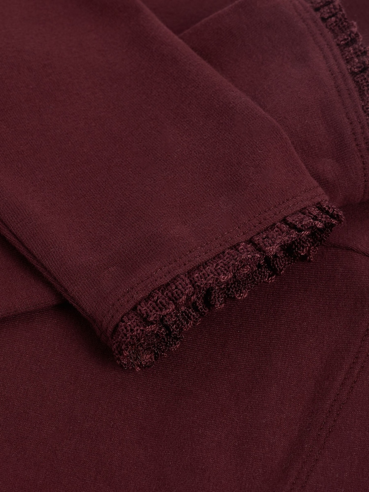 Burgundy Red Lace Trim Leggings (3mths-7yrs) - Image 4 of 4
