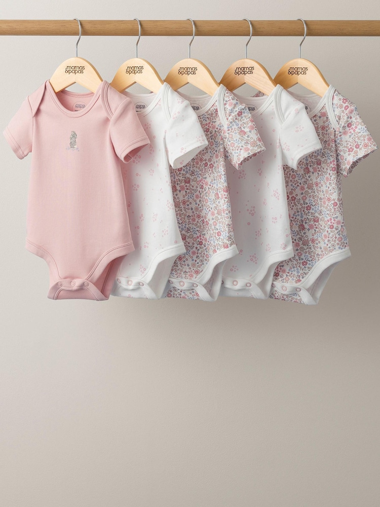 Mamas & Papas Oh Darling Girl Bodys, Rosa. 5er-Pack - Bild 1 von 3