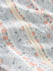 Laura Ashley Blue/Green Elsing Stripe Print 100% Cotton Dobby Cami And Shorts Set - Image 10 of 10