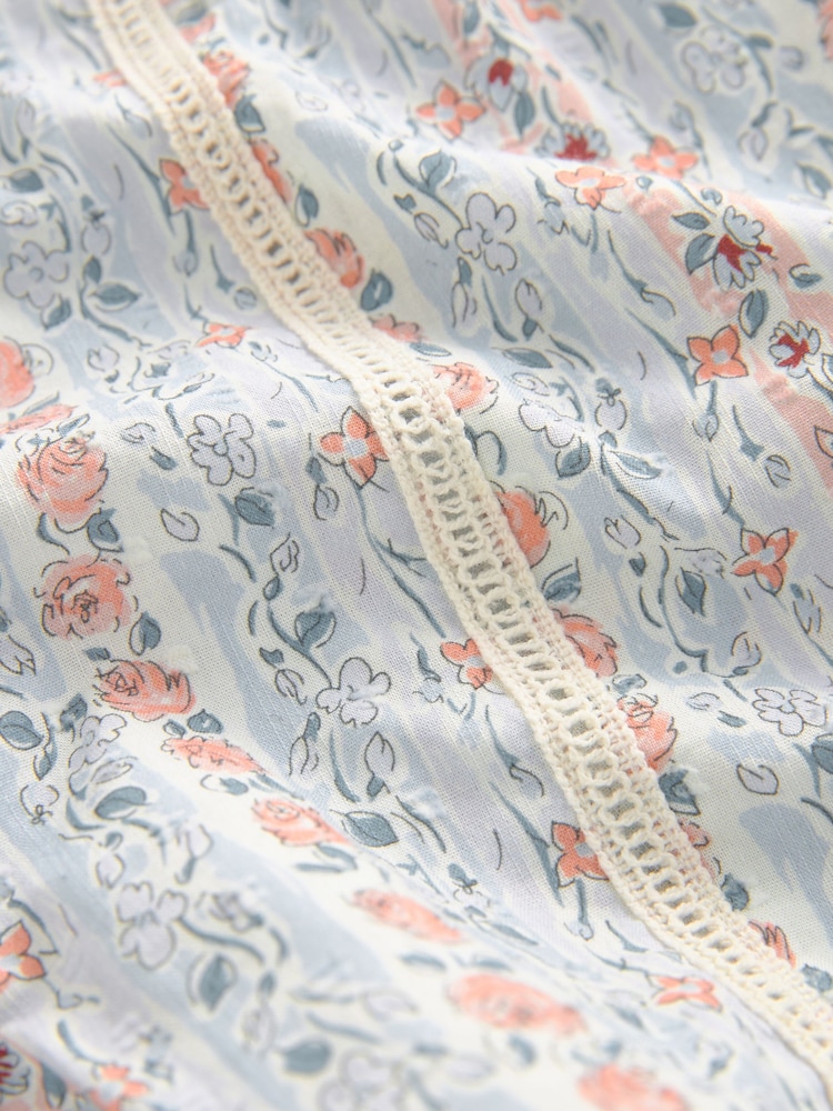 Laura Ashley Blue/Green Elsing Stripe Print 100% Cotton Dobby Cami And Shorts Set - Image 10 of 10