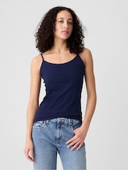 Gap Navy Blue Fitted Adjustable Strappy Top - Image 2 of 5