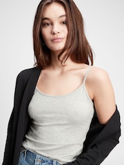 Gap Grey Fitted Adjustable Strappy Top - Image 1 of 1