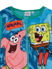 Vanilla Underground Blue Spongebob Fleece Kids All-In-One - Image 2 of 5