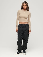 Superdry Black Parachute Grip Trousers - Image 3 of 6