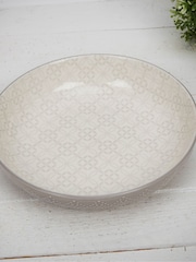 Widdop Set of 4 Grey Tile Pattern Pasta Bowls - Image 7 of 8
