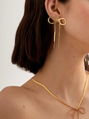 Katie Loxton Gold Tone Amelie Bow Oversized Earrings - Image 1 of 5
