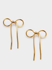 Katie Loxton Gold Tone Amelie Bow Oversized Earrings - Image 3 of 5