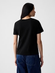 Gap Black Vintage 100% Organic Cotton Crew Neck Short Sleeve T-Shirt - Image 2 of 4