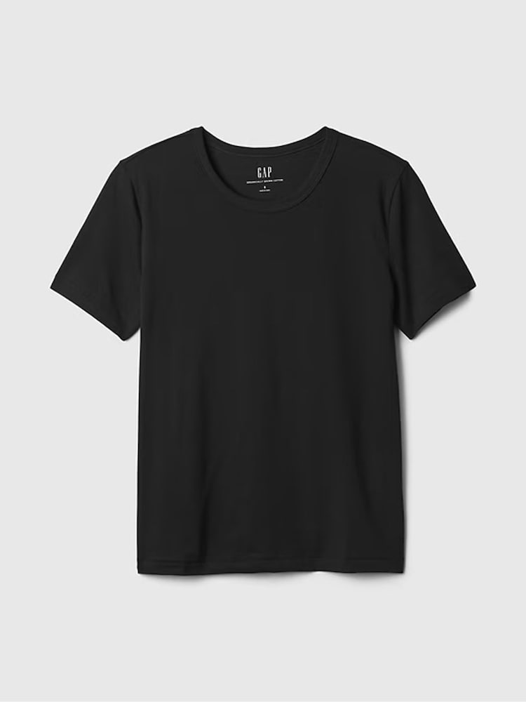 Gap Black Vintage 100% Organic Cotton Crew Neck Short Sleeve T-Shirt - Image 4 of 4