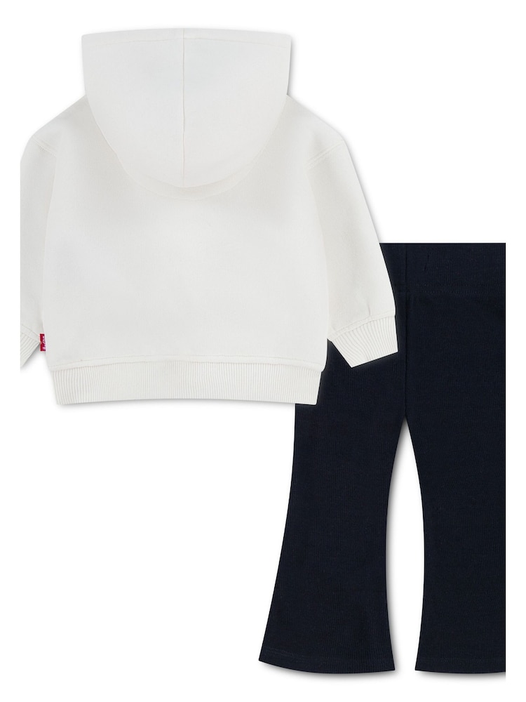 Levi's® Pullover Hoodie and Flared Ribbed Joggers Set 2 Piece - صورة 2 من 3