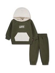 Levi's® Green Colorblocked Pullover Hoodie and Joggers Set 2 Piece - Image 1 of 3
