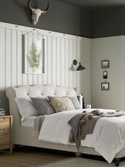 Wool Blend Natural Stone Hartford Upholstered Ottoman Storage Bed Frame - Image 1 of 9