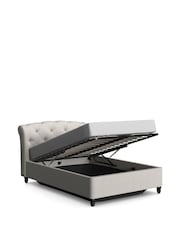 Wool Blend Natural Stone Hartford Upholstered Ottoman Storage Bed Frame - Image 8 of 9