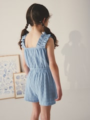 Blue Textured Vest and Short Set (3-16yrs) - Image 3 of 7
