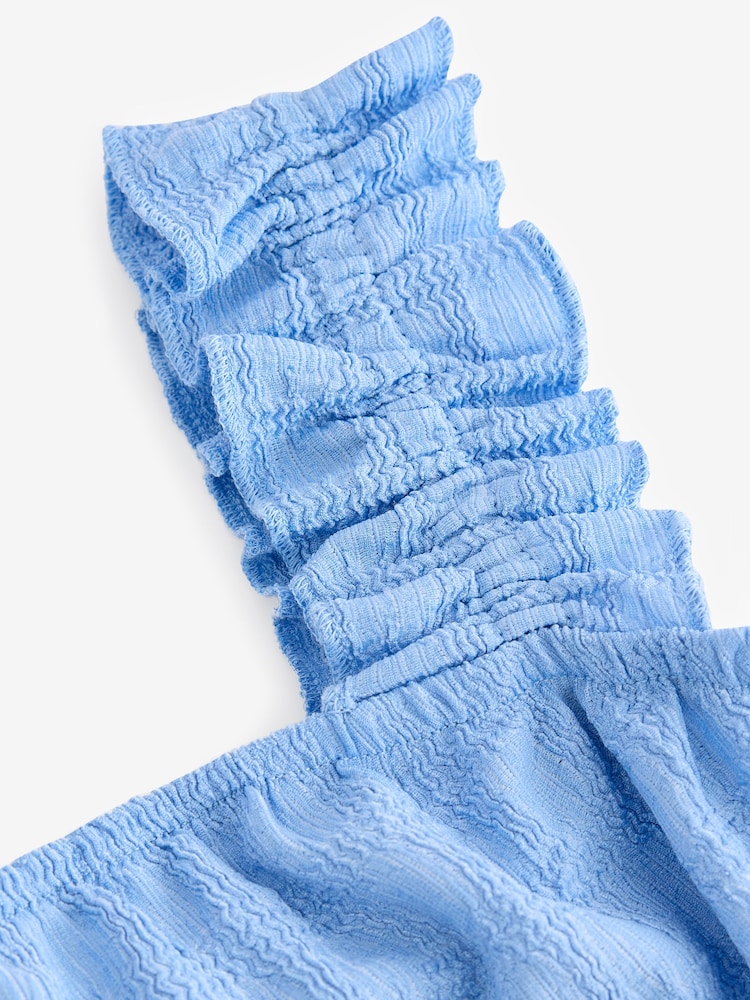 Blue Textured Vest and Short Set (3-16yrs) - Image 7 of 7