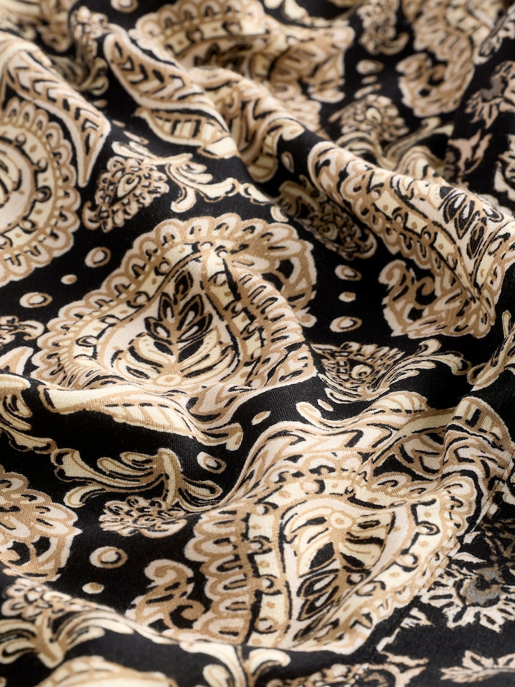 Black/Cream Summer Maxi Kaftan Dress - Image 2 of 2