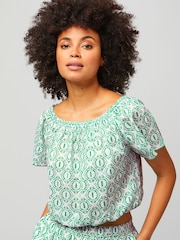 Aspiga Green Ilana Cotton Crop Top - Image 1 of 7