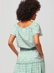 Aspiga Green Ilana Cotton Crop Top - Image 2 of 7