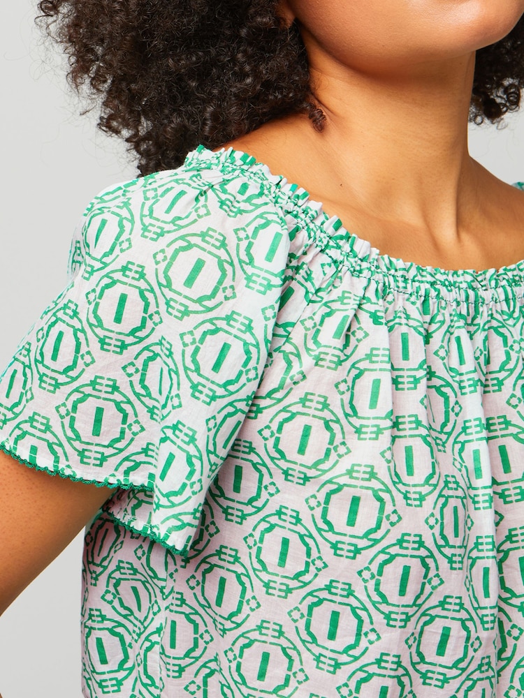 Aspiga Green Ilana Cotton Crop Top - Image 7 of 7