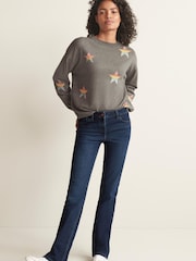 Dark Blue Bootcut Jeans - Image 2 of 5