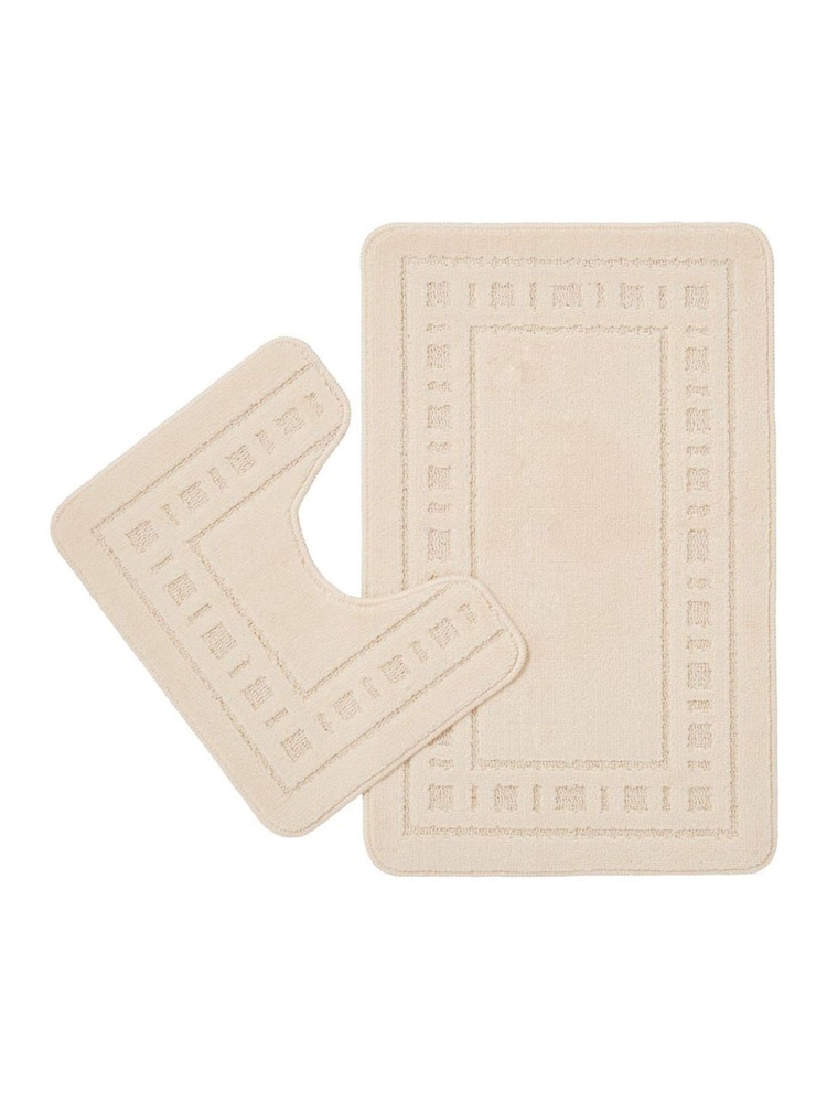 Catherine Lansfield Set of 2 Cream Armoni Bath Set - Image 4 of 4