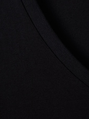 Reiss Black Dayton Cotton V-neck Tailored-Fit T-Shirt - Image 6 of 6