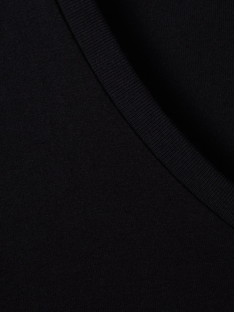 Reiss Black Dayton Cotton V-neck Tailored-Fit T-Shirt - Image 6 of 6