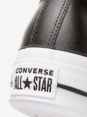 Converse Black Chuck Taylor All Star Lift Mono Leather Low Trainers - Image 13 of 16