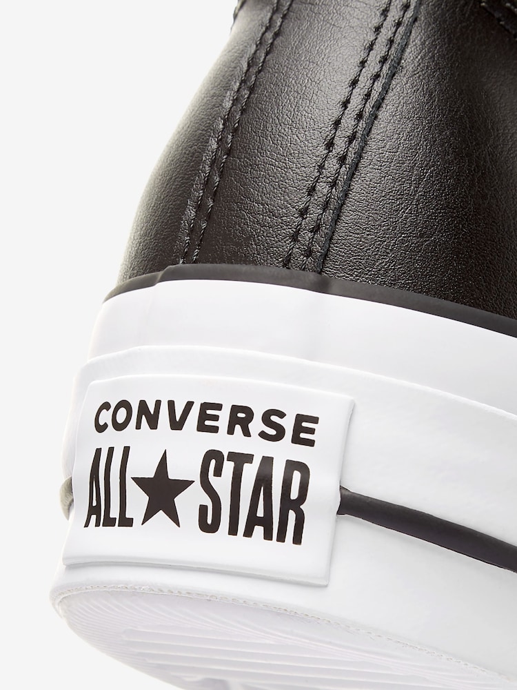Converse Black Chuck Taylor All Star Lift Mono Leather Low Trainers - Image 13 of 16